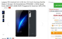 Smartphone pas cher : Leagoo M5 à 62€ ( 5 pouces, 2go de ram , 16go de rom)