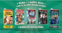 Mc Donalds : un dvd offert pour l’achat d’un menu et d’un happy meal