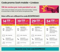 Sosh : offre box + forfait mobile avec 15€ de réduction par mois durant 1 an
