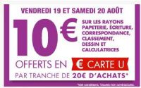Fournitures scolaires : 10€ offerts par tranche de 20 chez Super U les 19 – 20 aout