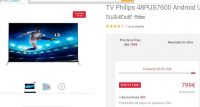 Bon plan tv : Philips 48 pouces 4K 3D à 799€