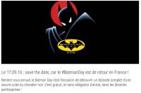 Gratuit : une bande dessinée BATMAN en librairie le 17 septembre ( BATMAN DAY )