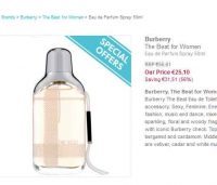 Parfum pas cher : Burberry the beat 50ml à 25.5€ ( 63 chez nocibe)