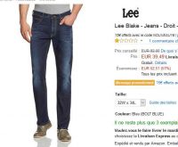 Jeans hommes droit Lee Blake à 39€ ( 65€ les deux)