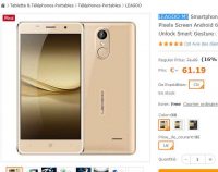 Smartphone pas cher : leagoo m5 à 61€ ( 2go de ram , 16go de rom et ultra résistant)