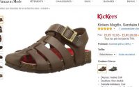 Sandales garçons cuir kickers entre 19 et 26€