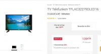 Bon prix tv 32 pouces à moins de 140€
