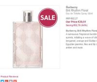 Mega Affaire Parfum ; Burberry Brit Rythm Floral 90ml à 27€ ( 90€ chez nocibe , sephora …)