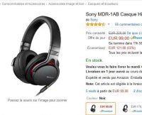 Casque Arceau Sony MDR 1AB à 99€ ( entre 140 et 200€ ailleurs)