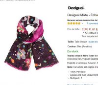 Mega affaire : echarpe DESIGUAL MIXTO pour femmes à moins de 12€