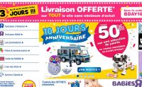 Bon plan jouets – jeux TOY R US  : 20€ en carte cadeau pour 100 d’achats les 16 17 novembre