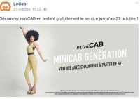 Gratuit ! courses en VTC MINICAB gratuites jusqu’au 27 octobre ( PARIS)