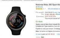 Motorola Moto 360 2eme génération à 189€ ( montre connectée et sportive ) au lieu de 299