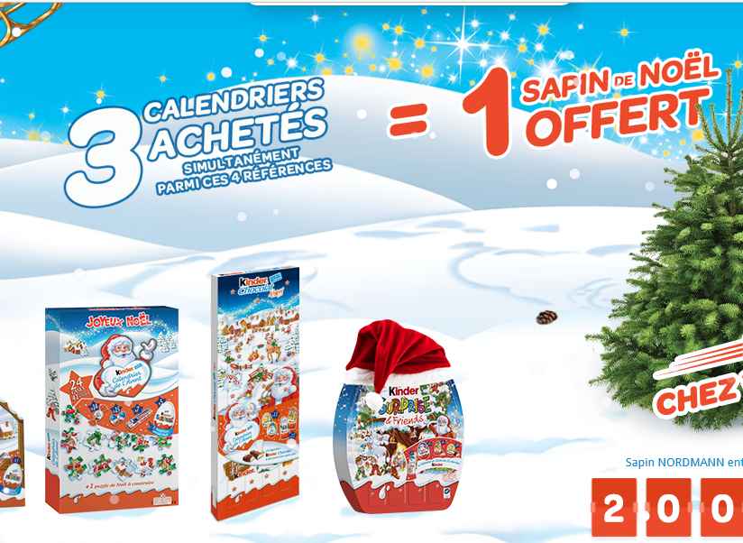 KINDER Calendrier de l'Avent 343g pas cher 