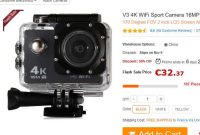 Super prix : caméra sportive 4K WIfi à 32€