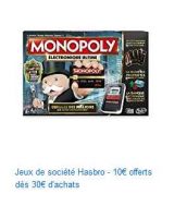 Bon plan jeux de sociétés : 10€ de remise pour 30 d’achats en jeux HASBRO