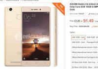 Bonne affaire smartphone : Xiaomi REDMI 3s à 91€ port inclus