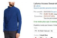 Pas cher : Sweat Polaire Lafuma pour hommes à moins de 16€