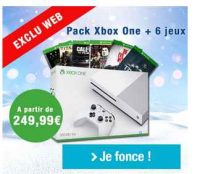 Super affaire : Console xbox one s + 6  jeux à 249€