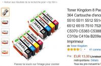 Super affaire cartouches encres HP 364XL : 13€ les deux packs compatibles (8 cartouches)