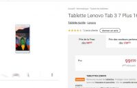 Bon plan tablette :99€  Lenovo Tab3 7 pouces , 2go de ram , 16go de rom (Fnac)