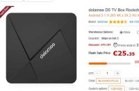 Bon prix box tv :  Dolamee D5 à 25€  (quad core , 1go de ram , 8go de rom)