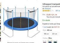 Super prix : 140€ port inclus le Grand trampoline de 4.2m de diametre