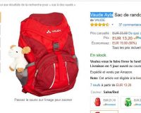 Sympa : 13€ le sac à dos de randonnées Vaude pour enfant (avec une peluche en prime)
