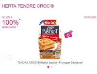 Gratuit : un croque monsieur herta 100% remboursé avec Shopmium