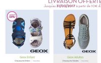 Super affaires chaussures Geox en vente privée + 5€ de remise pour 20 d’achats … et livraison gratuite