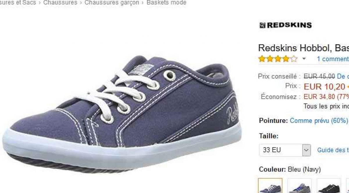 comment taille chaussure redskins