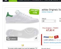 Bonne affaire:  les chaussures stan smith hommes qui reviennent à 56€