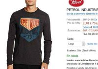 Bon plan mode avec un tee shirt petrol industries pour hommes autour de 8€