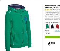 Sweat chaud à capuche decathlon enfants à 6.99€