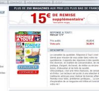 Bon plan abonnement magazine Reponse à tout : 21€ pour un an au lieu de 46 au numéro