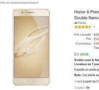 Bonne affaire  ! smartphone Honor 8 premium 64go qui revient à 320€