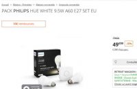 Bonne affaire : Kit démarrage ampoules connectées PHILIPS HUE qui revient à 40€