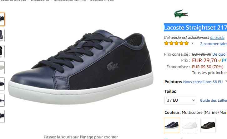 chaussures lacoste