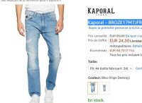 Jeans hommes KAPORAL BROZE17M7JFRD à 24.5€