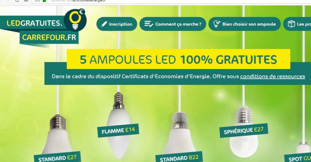 Carrefour! 5 ampoules led gratuites