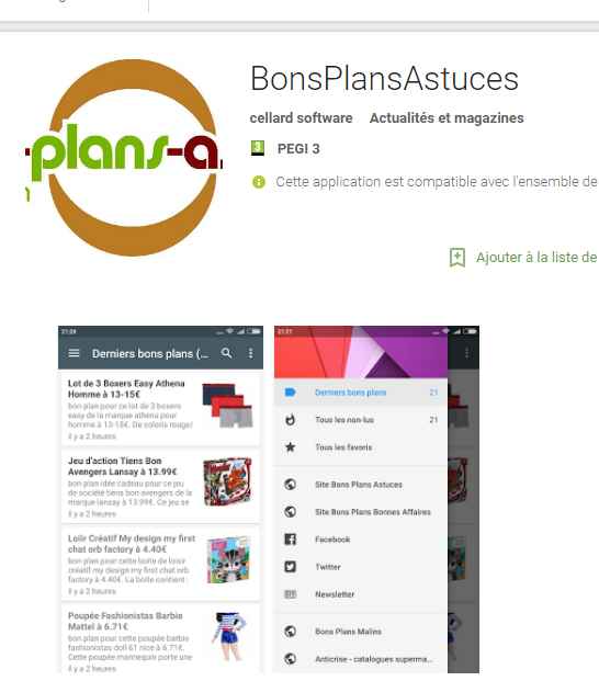 application bons plans astuces