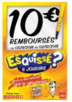 Bon plan jeux :  10€ de remboursés sur ESQUISSE 6 joueurs jusqu’au 2/12