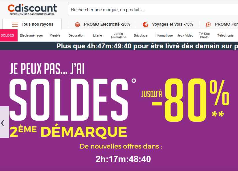 cdiscount démarque soldes