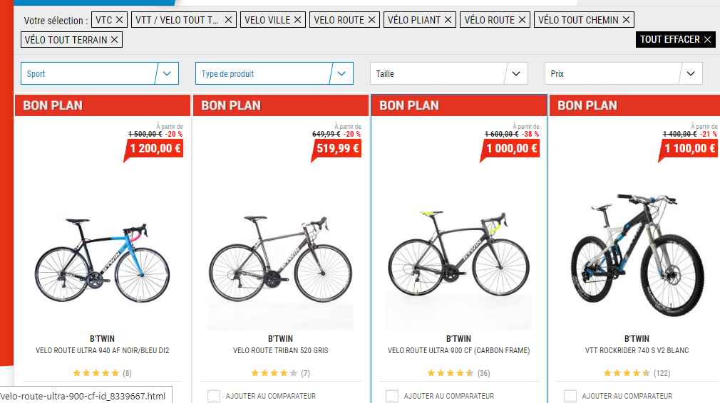 velo soldes