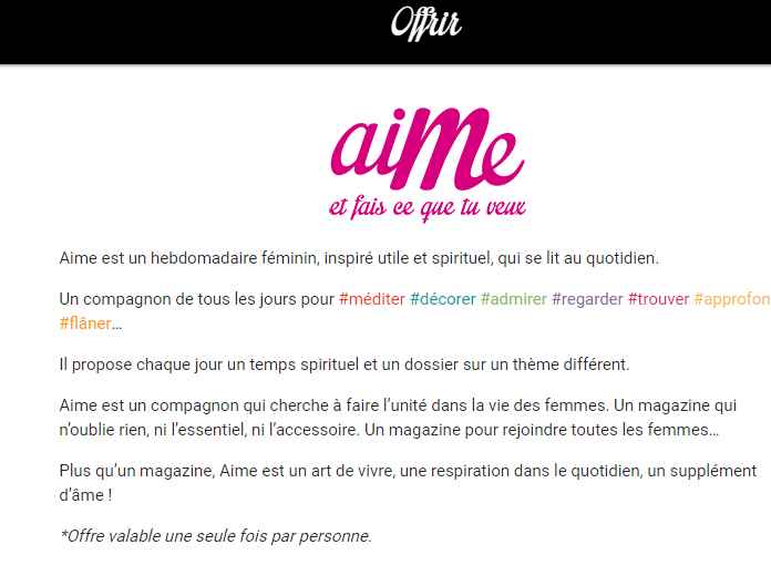 magazine aime