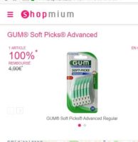 Gratuit :  des brossettes inter dentaire GUM® Soft Picks 100% remboursées