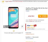 Super affaire : Smartphone ONEPLUS 5T 64go qui revient à 283€ !