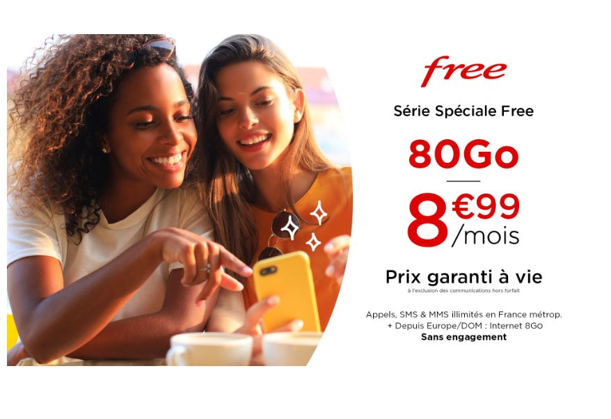 Forfait FREEMOBILE illimité à 8.99€ par mois à vie