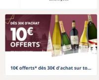 Bonne affaire champagnes  : 10€ offerts par tranche de 30 d’achats – Carrefour