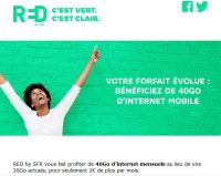 SFR RED Forfait 30go à 5€… Attention à l’option automatique 10go pour 2€
